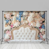 Aperturee - Aperturee Fresh Color Flowers Photography Headboard Backdrop